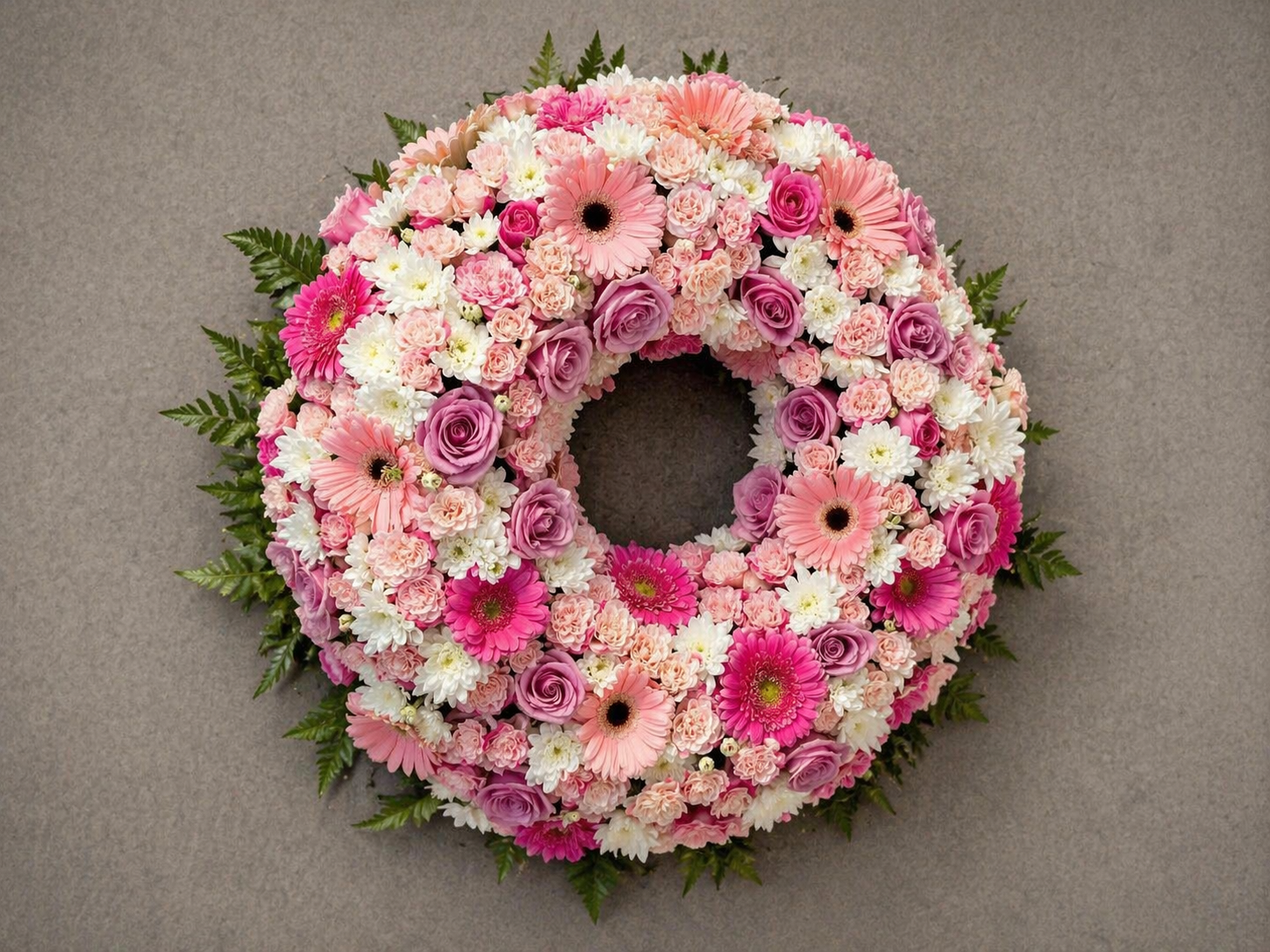 Couronne florale pastel