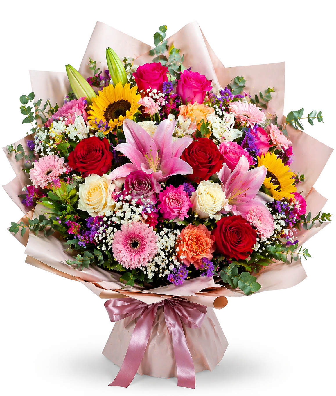 Bouquet Soleil & Roses