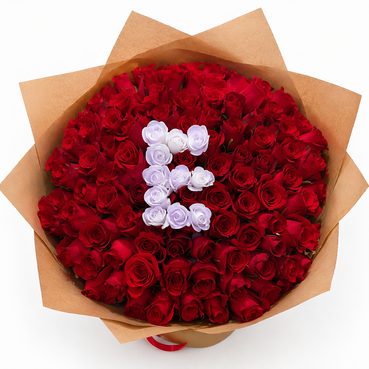 Bouquet personnalisé lettre E