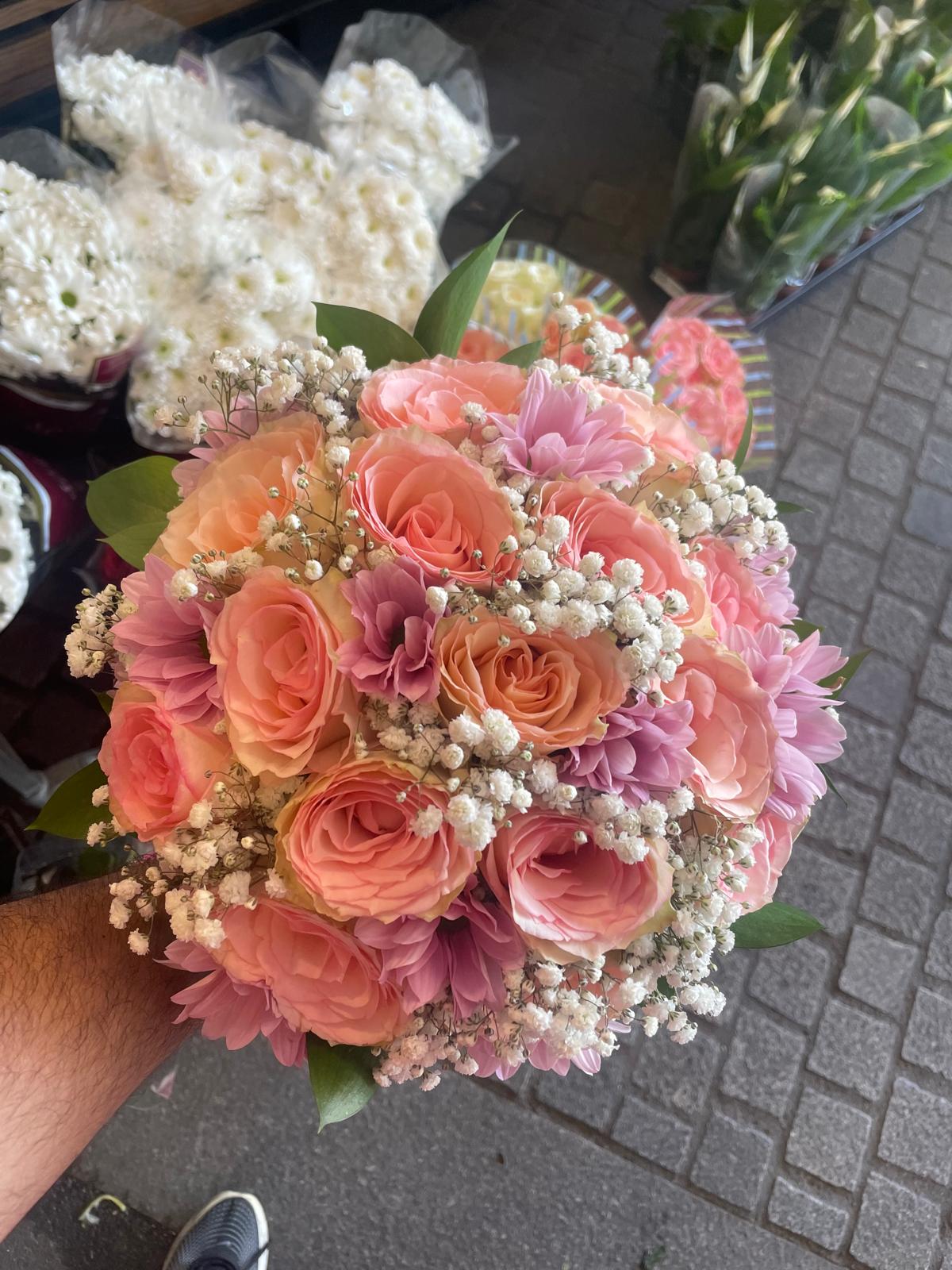 Bouquet rose et violet