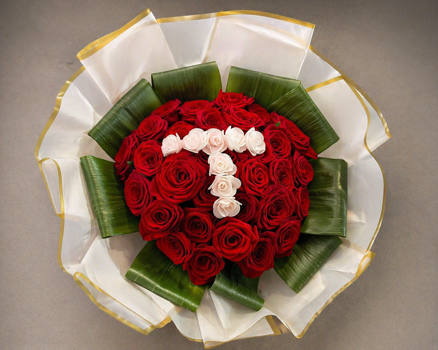Bouquet personnalisé lettre T