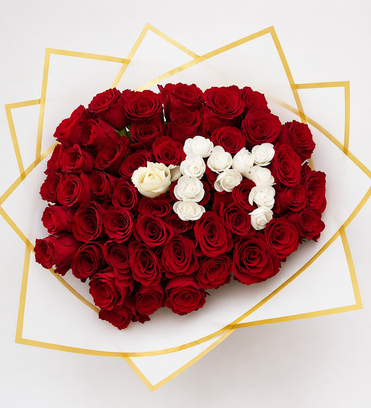 Bouquet personnalisé lettre M
